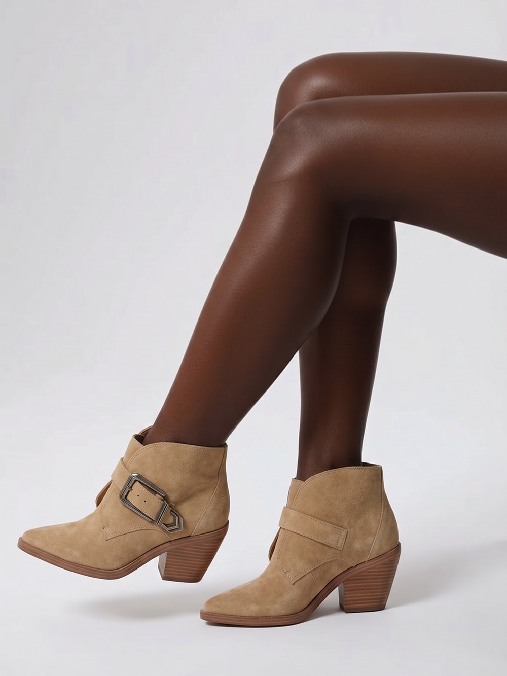 Vince Camuto NWOT Ashena Suede Bootie in Tan.